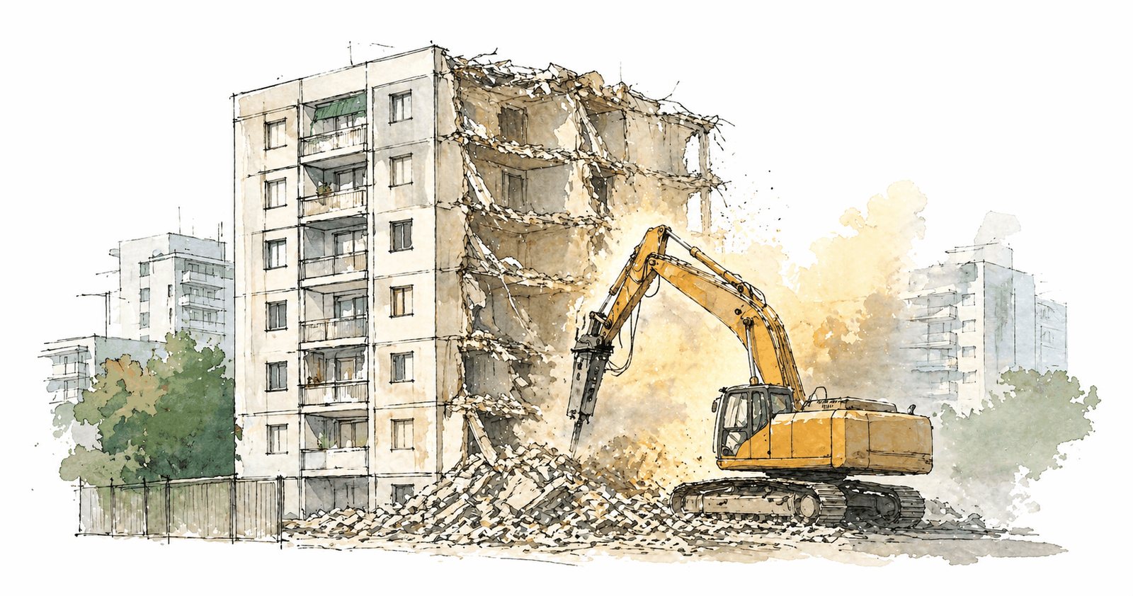 Edificios demolidos a los 30 años: el crimen económico y ambiental del «obsoleto»