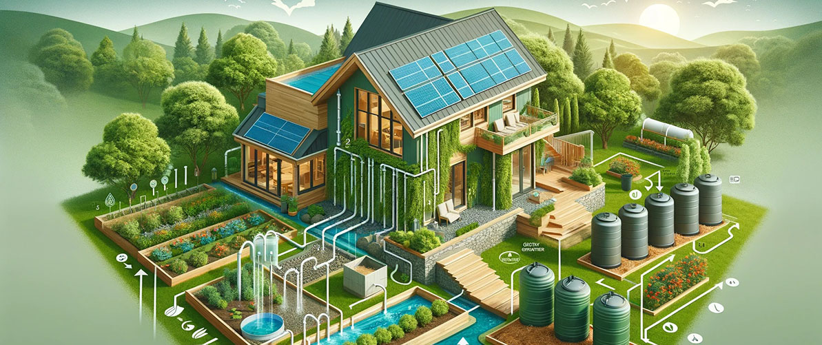 Cómo manejar agua y residuos en una edificación autónoma.